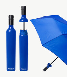  Cobalt solid blue bottle umbrella by Vinrella