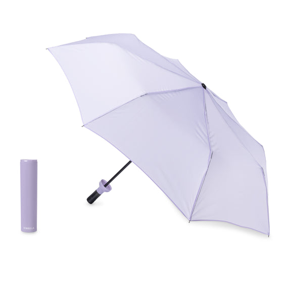 Lavender bottle umbrella solid purple by Vinrella open umbrella