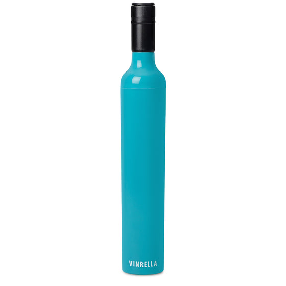 Turquoise Solid Blue Bottle Umbrella by Vinrella