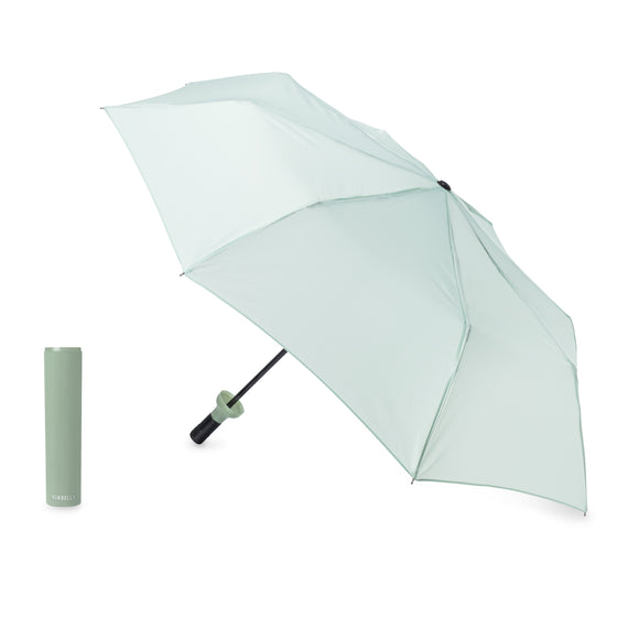 Sage Solid Green Bottle Umbrella by Vinrella Open Umbrella