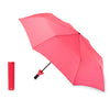 Bright solid pink bottle umbrella by Vinrella Open Umbrella