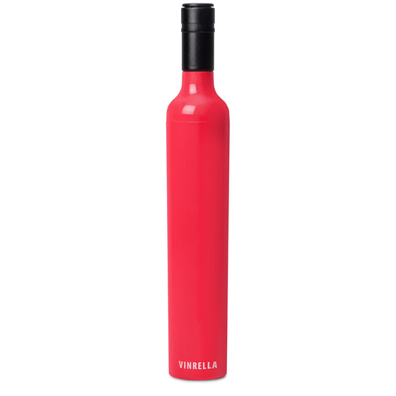 Bright solid pink bottle umbrella by Vinrella