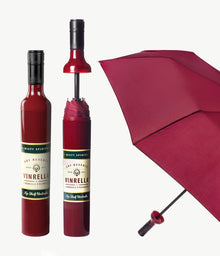  Burgundy Labeled Bottle Umbrella by Vinrella