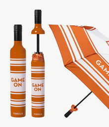  Game On University of Texas Bottle Umbrella - Burnt Orange and White by Vinrella