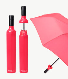 Bright solid pink bottle umbrella by Vinrella