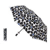 Black and White Graphic Floral Umbrella Vinrella Umbrella open