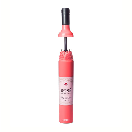 Rose Labeled Wine Bottle Umbrella by Vinrella